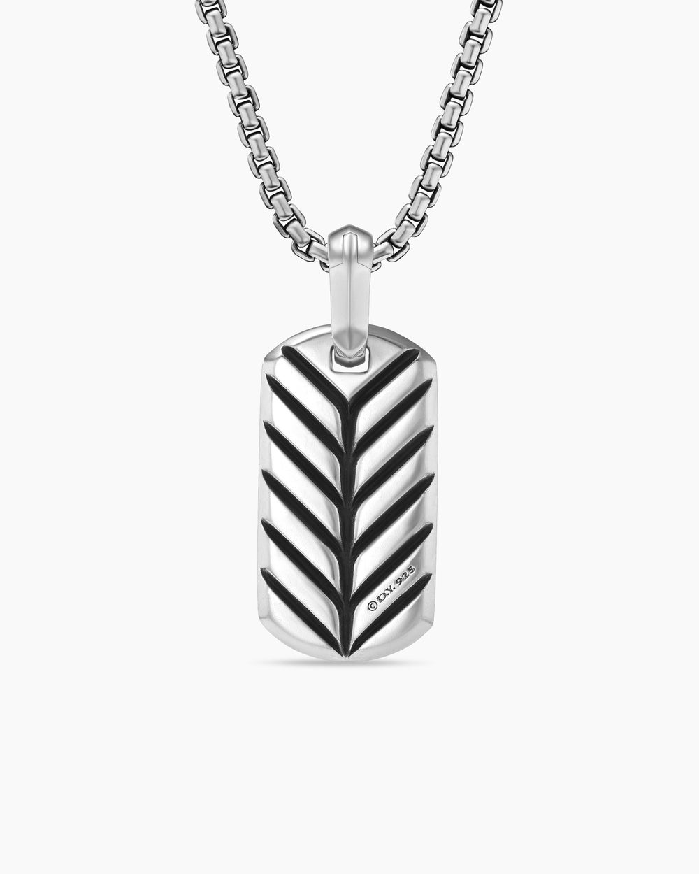 Médaille Chevron en argent massif avec piétersite, 21 mm homme