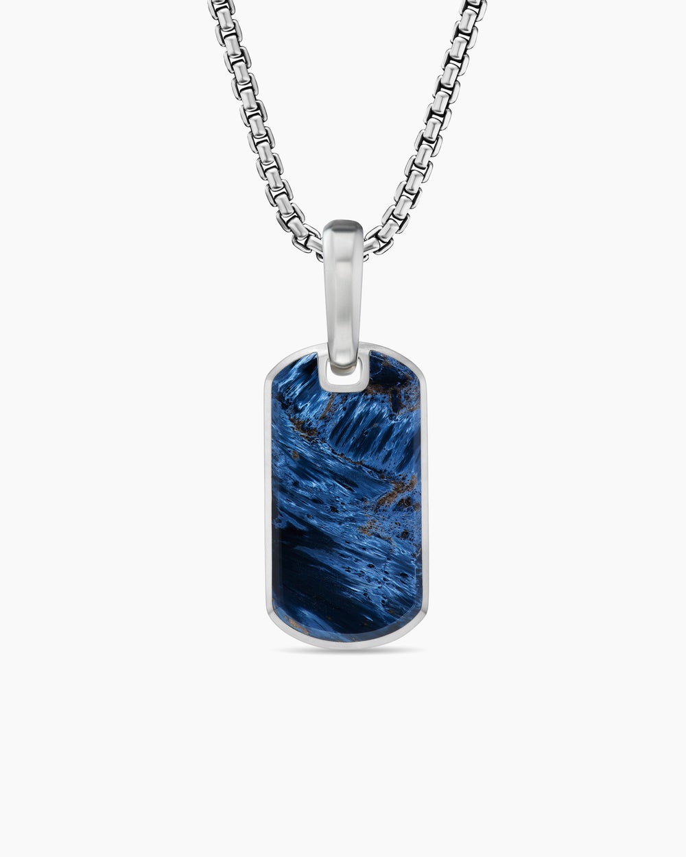 Médaille Chevron en argent massif avec piétersite, 21 mm homme