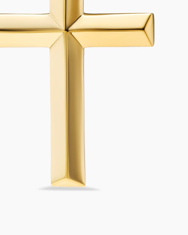 Pendentif croix en or jaune 18 carats, 24 mm