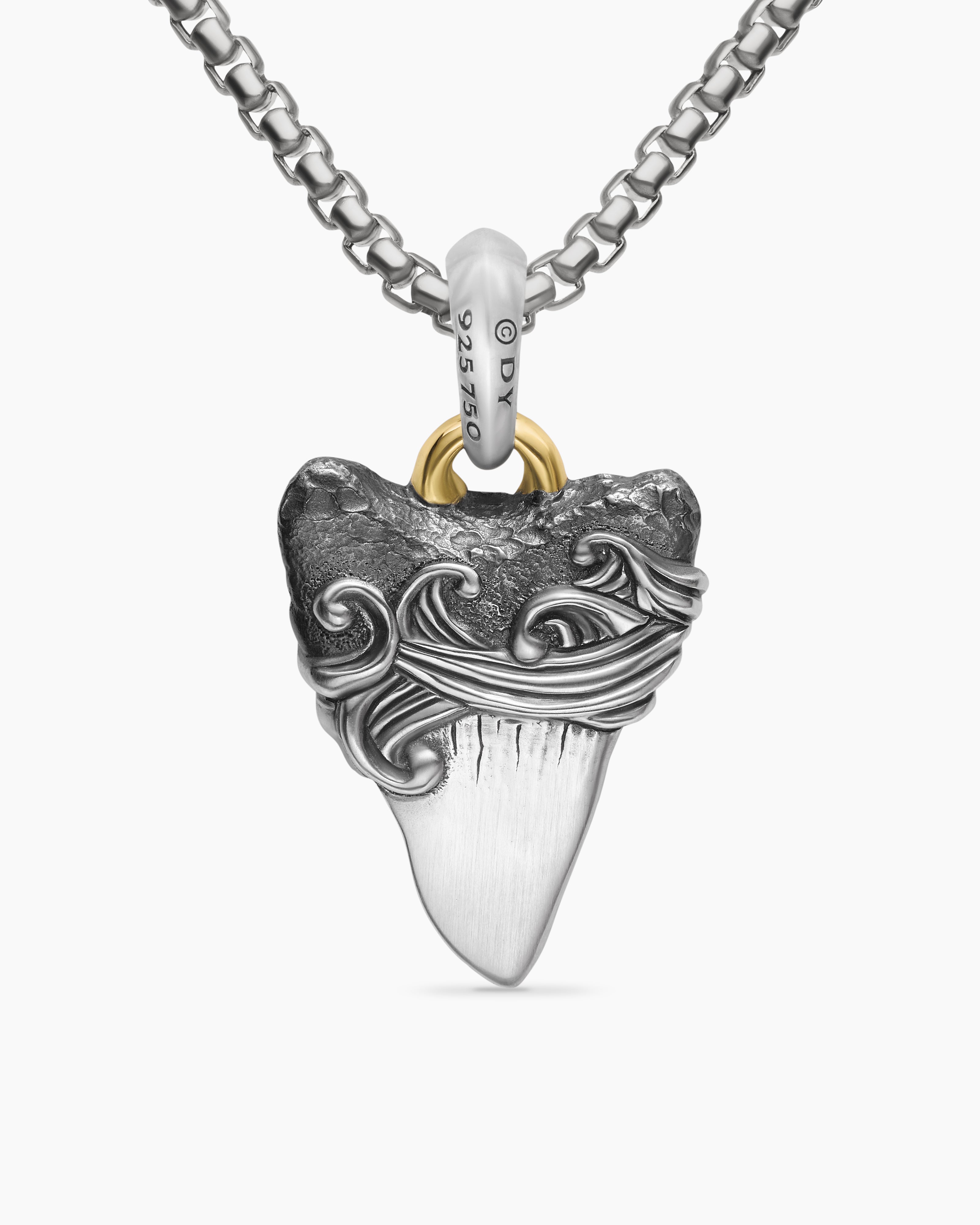 925 Sterling Silver Shark Tooth Pendant - Charm Trailer Style By Myringshop