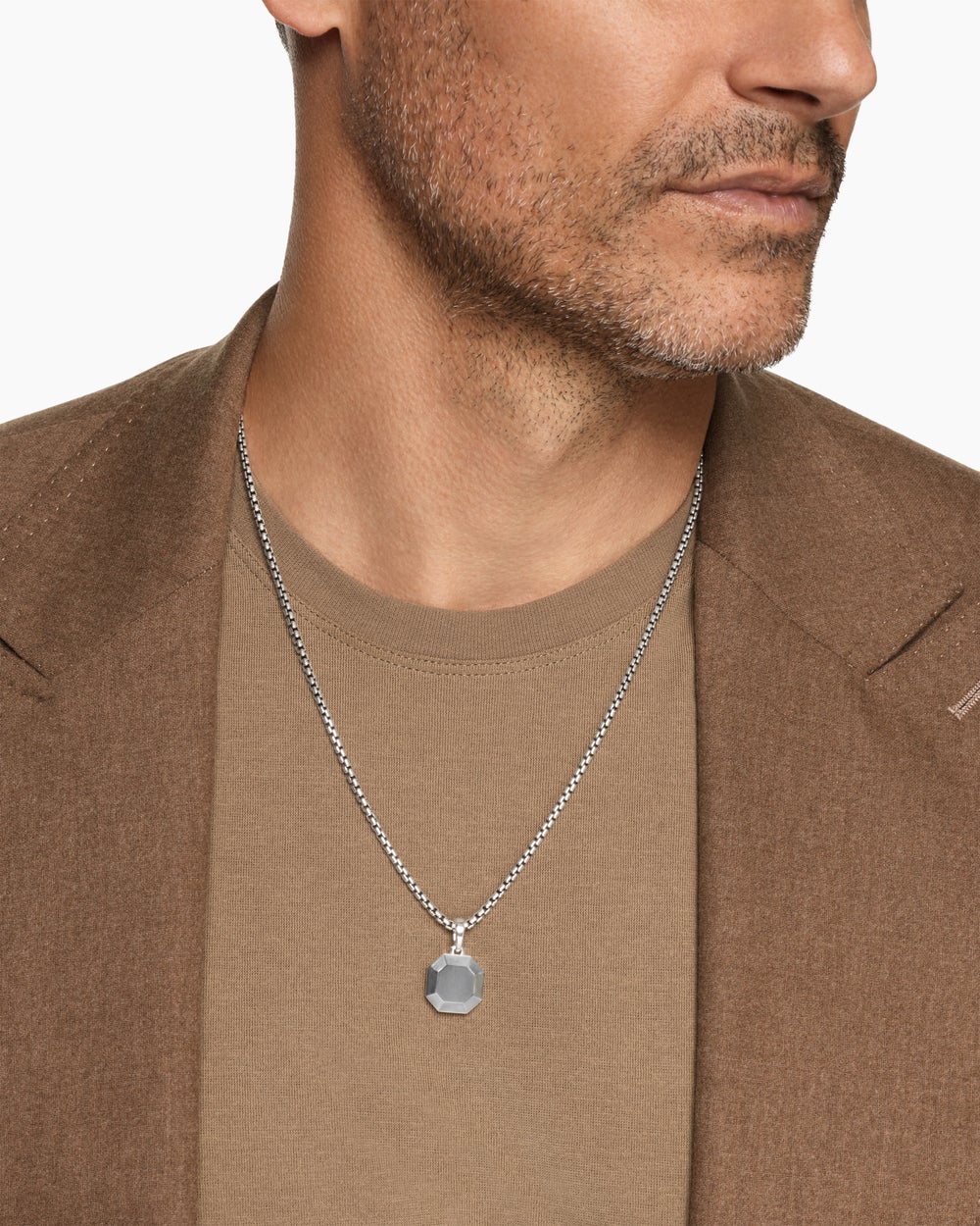 Amulette Faceted en argent sterling, 16 mm hommes