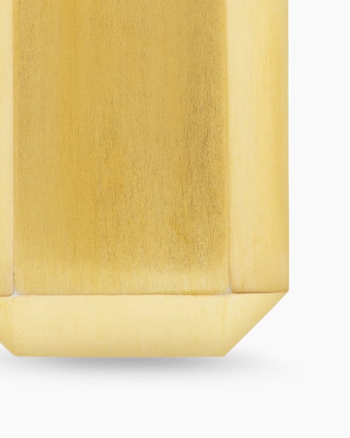Mens Octagonal Tag in 18K Yellow Gold with Diamonds, 27mm