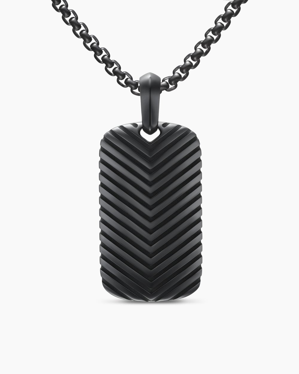 Médaille Chevron en titane noir, 34 mm homme