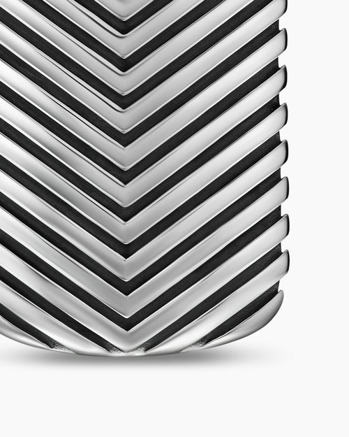 Mens Chevron Tag in Sterling Silver, 34mm