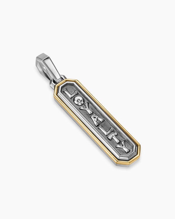 Loyalty Amulet in Sterling Silver with 14K Yellow Gold, 35mm