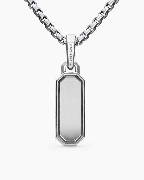 Mens Love Amulet in Sterling Silver with 14K Yellow Gold, 22mm