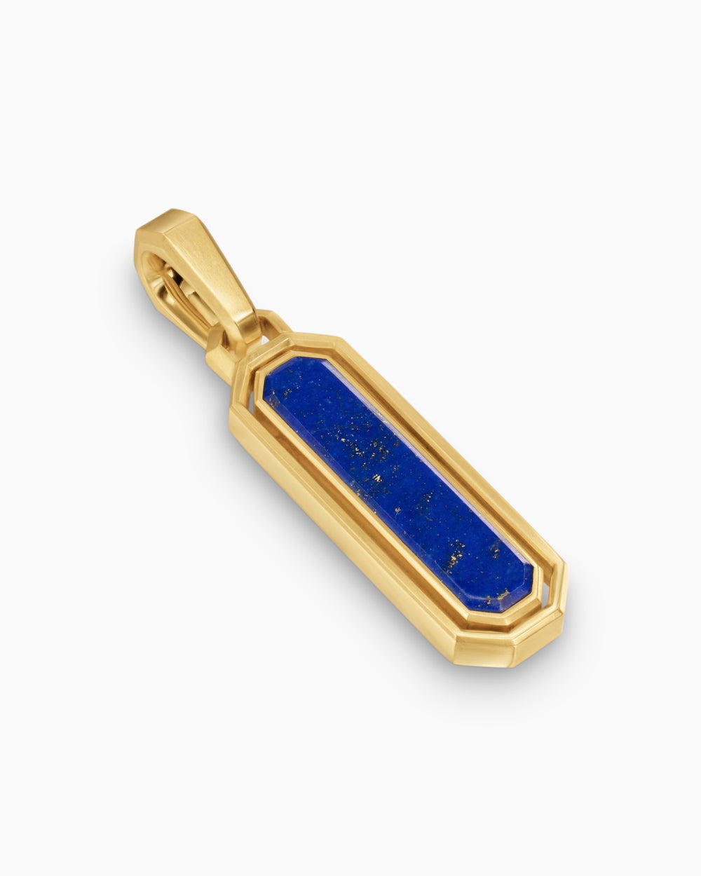 Mens Streamline® Inlay Amulet in 18K Yellow Gold with Black Onyx and Lapis, 30.7mm