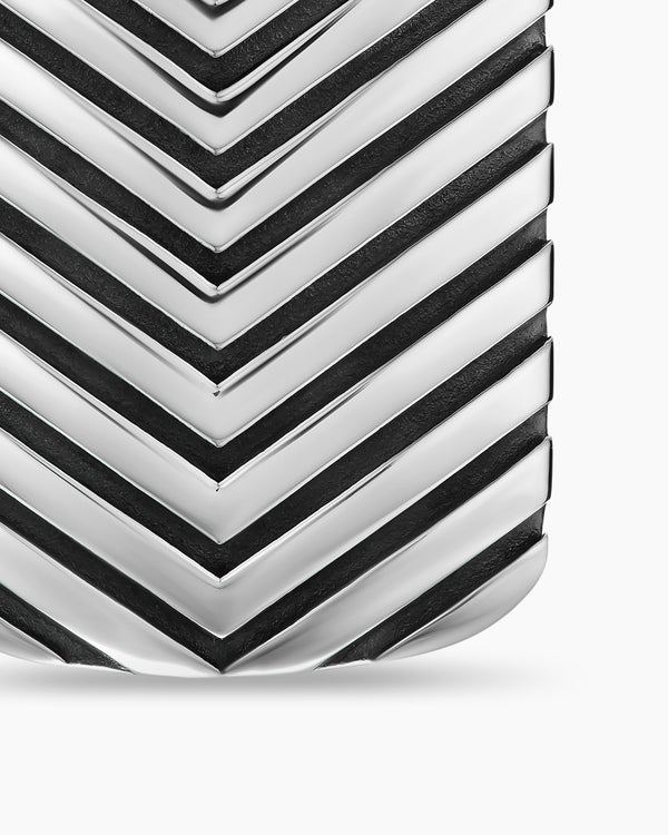 Chevron Tag in Sterling Silver, 27mm