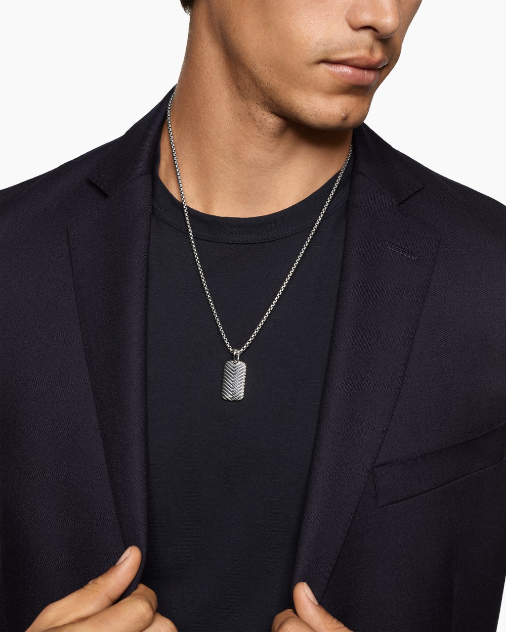 Médaille Chevron en argent sterling, 27 mm hommes