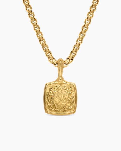 Mens Petrvs® Horse Amulet in 18K Yellow Gold, 15.8mm