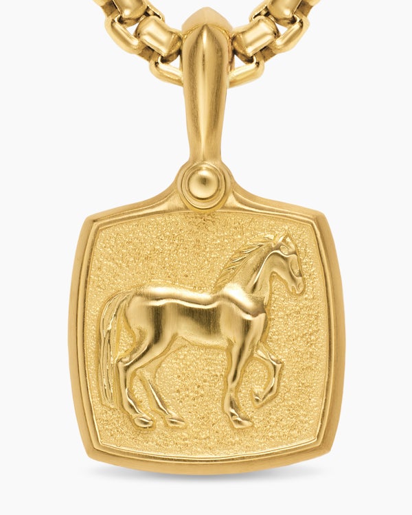 Petrvs® Horse Amulet in 18K Yellow Gold, 15.8mm