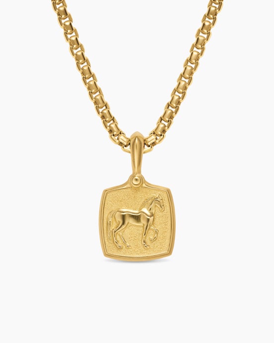 Petrvs® Horse Amulet in 18K Yellow Gold, 15.8mm