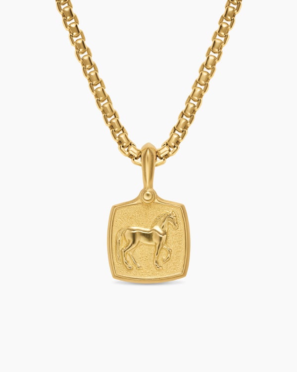Petrvs® Horse Amulet in 18K Yellow Gold, 15.8mm