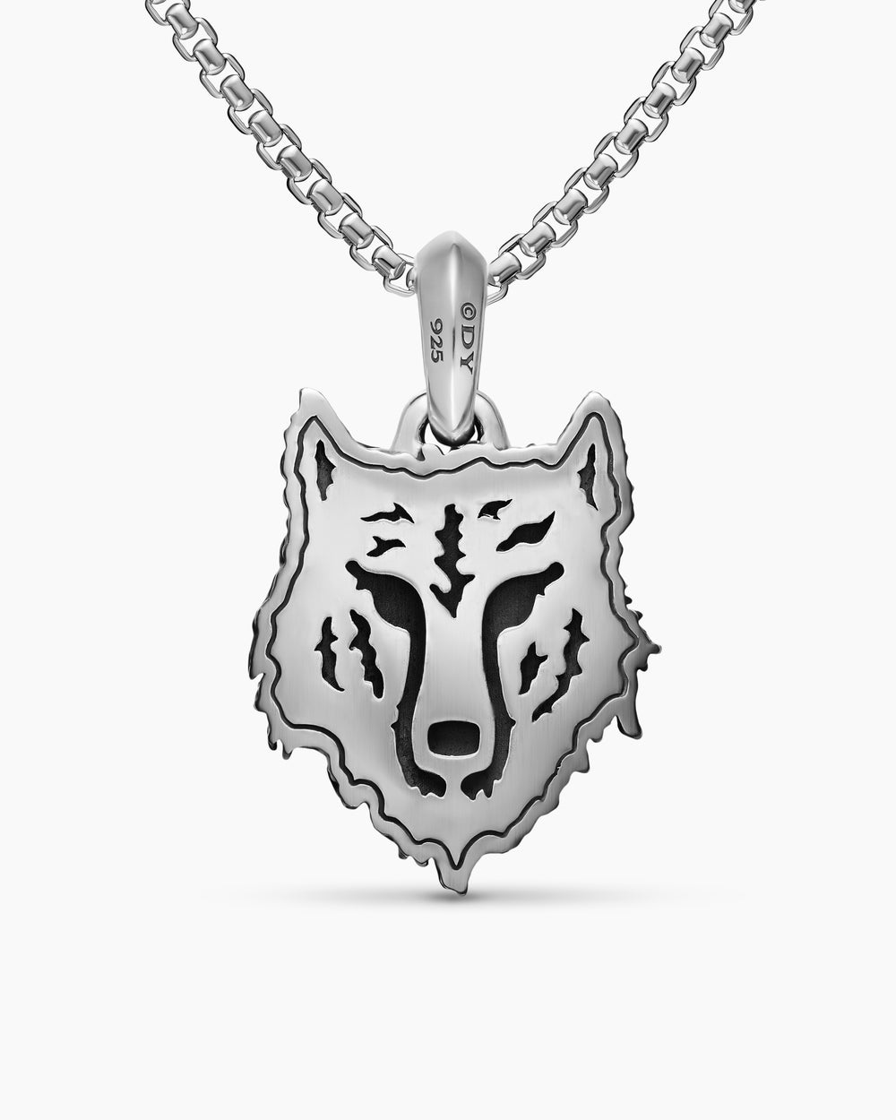 Mens Petrvs® Wolf Amulet in Sterling Silver, 26mm