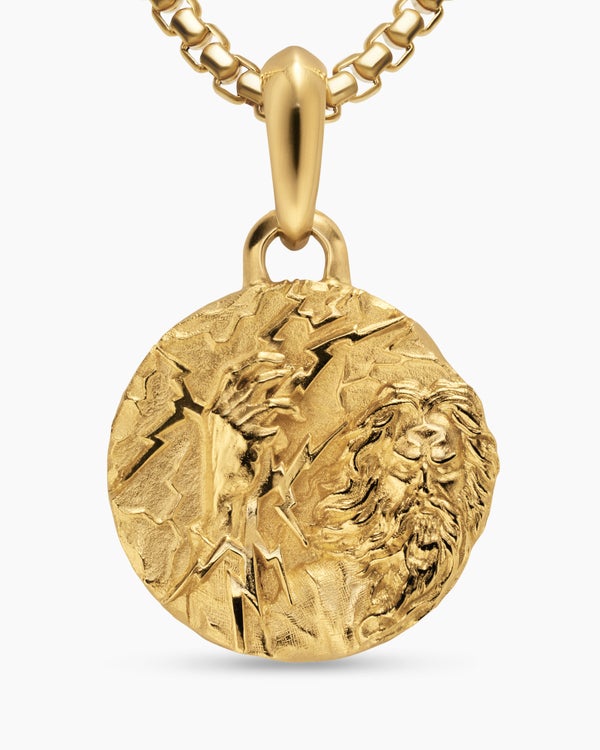 Zeus Amulet in 18K Yellow Gold, 24mm