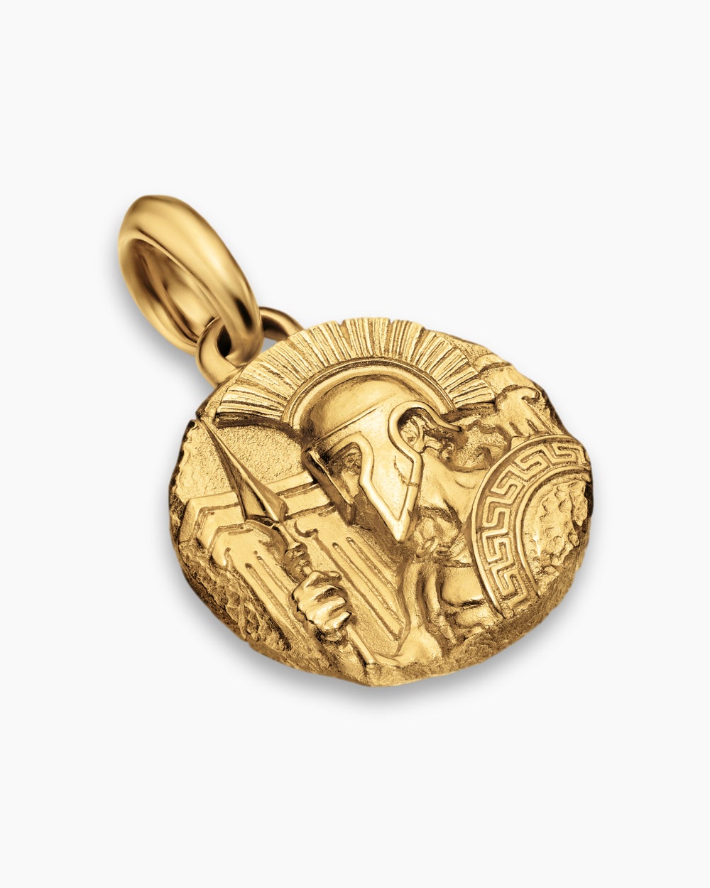 Mens Ares Amulet in 18K Yellow Gold, 24mm