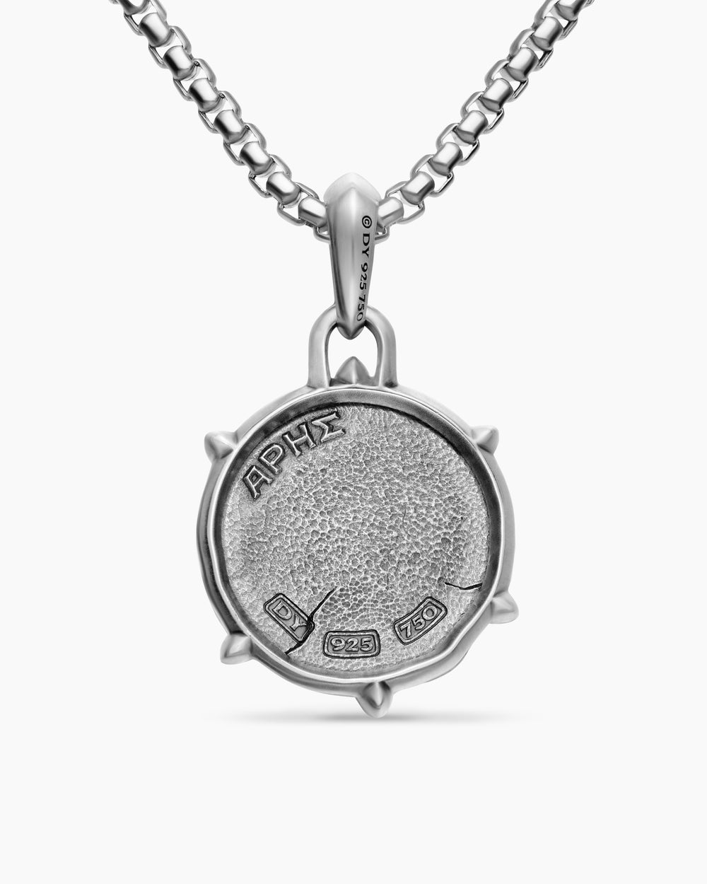 Mens Ares Amulet in Sterling Silver with 18K Yellow Gold, 26.4mm