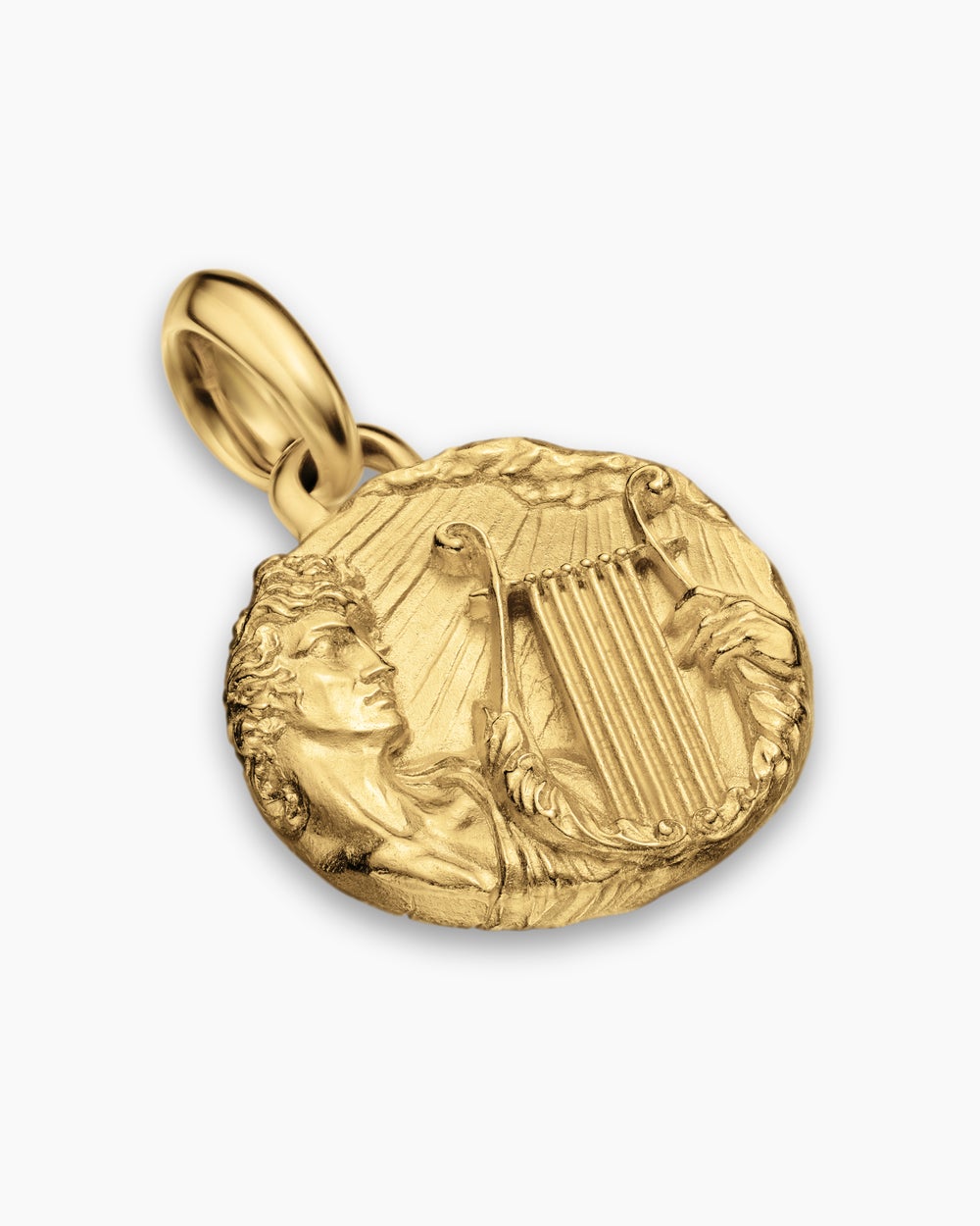 Mens Apollo Amulet in 18K Yellow Gold, 24mm