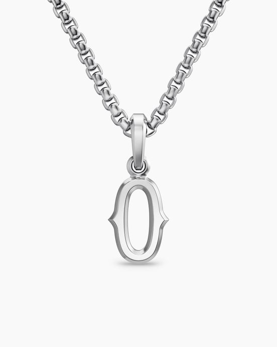 Number Zero Amulet in Sterling Silver, 18.6mm
