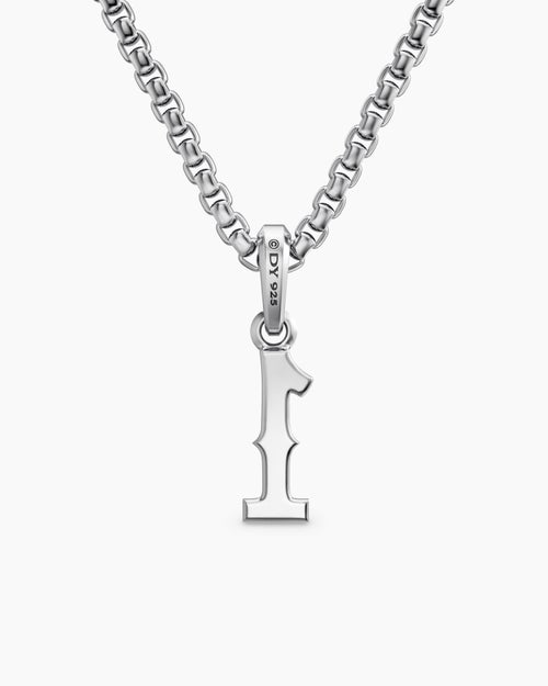 Mens Number One Amulet in Sterling Silver, 18.6mm