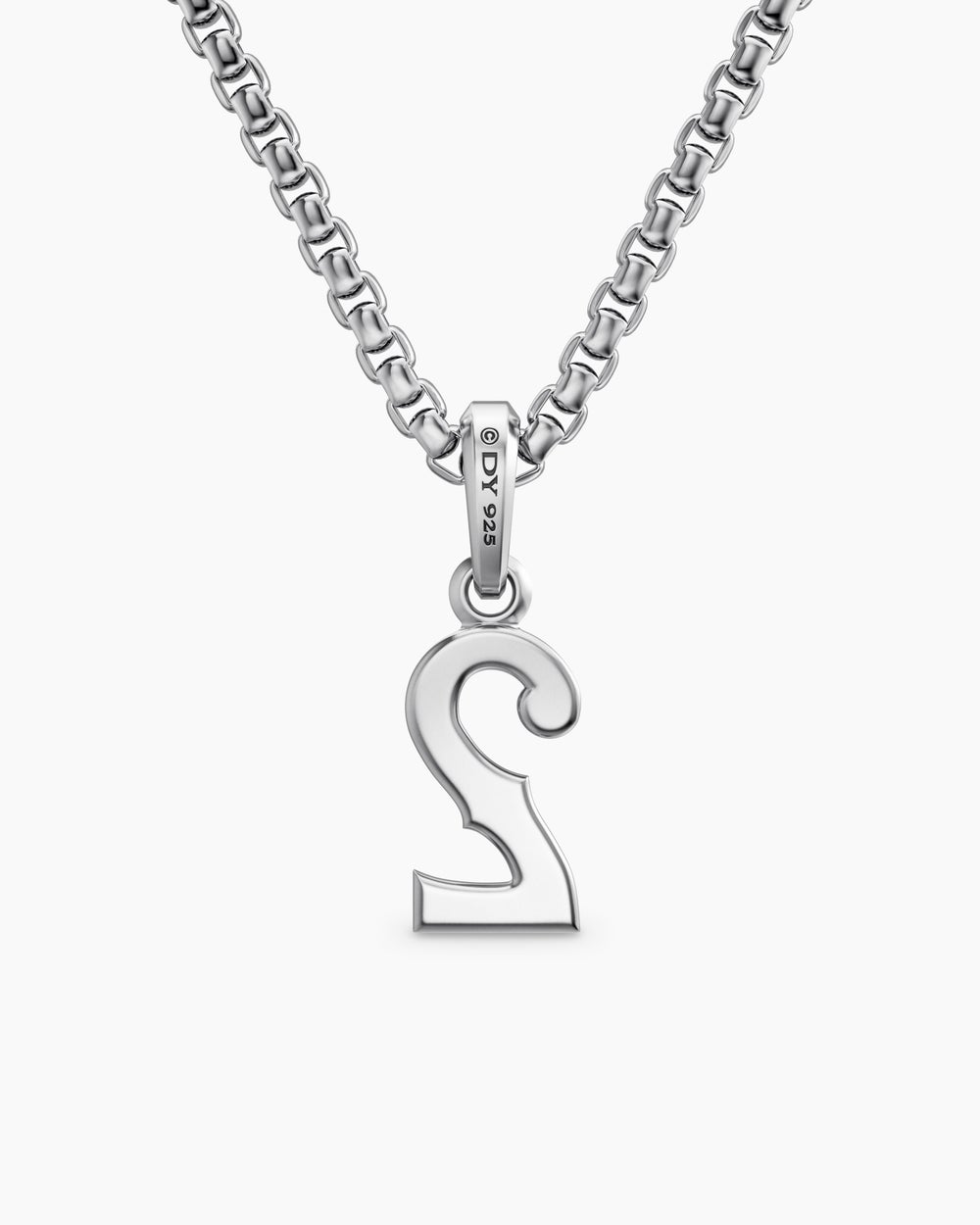 Mens Number Two Amulet in Sterling Silver, 18.6mm