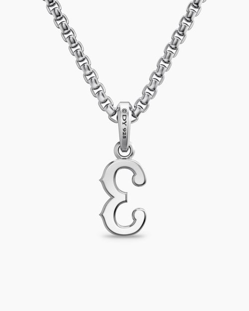 Mens Number Three Amulet in Sterling Silver, 18.6mm