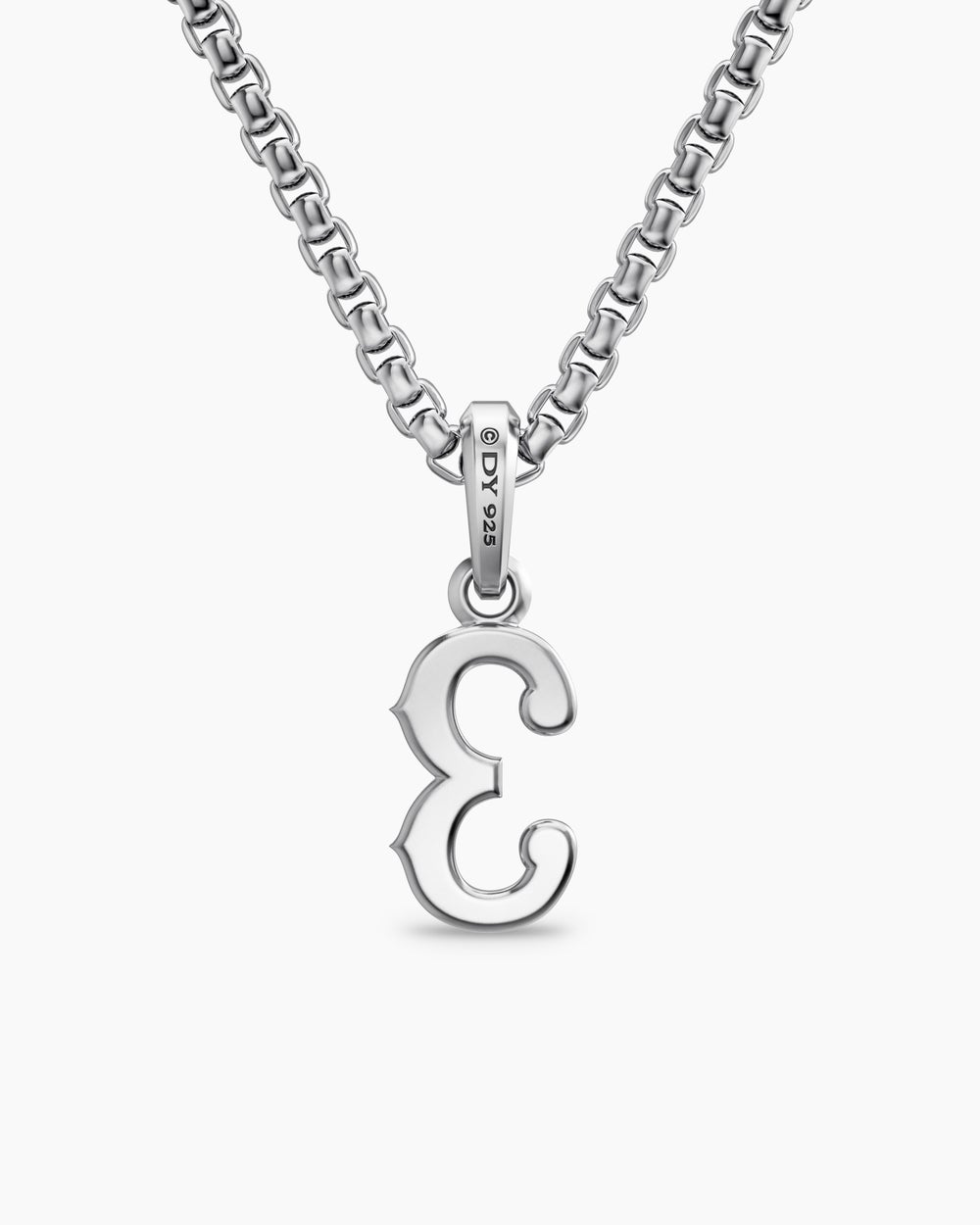 Mens Number Three Amulet in Sterling Silver, 18.6mm