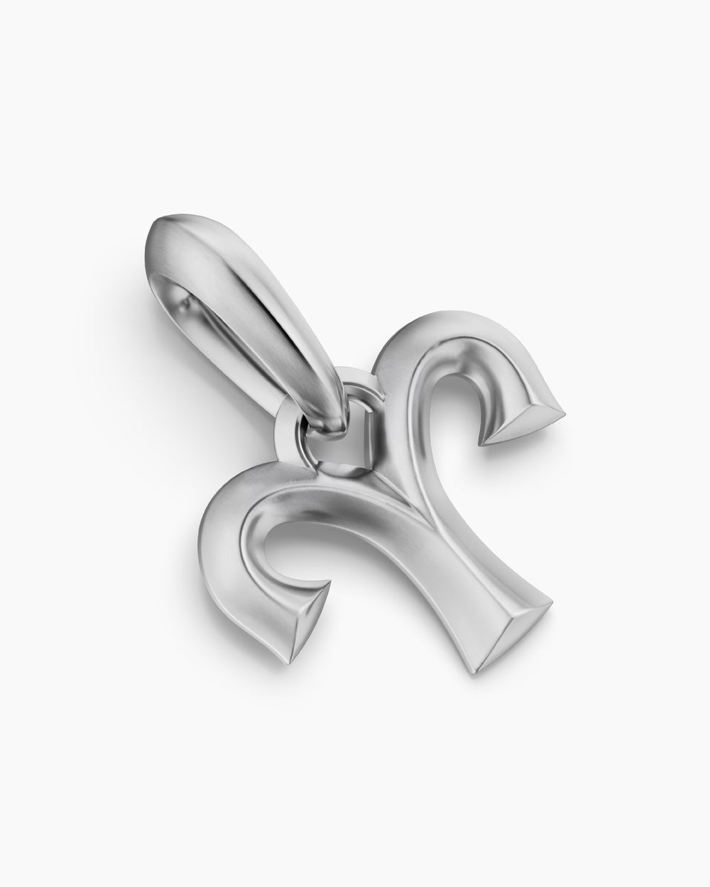 Mens Aries Amulet in Sterling Silver, 13.4mm
