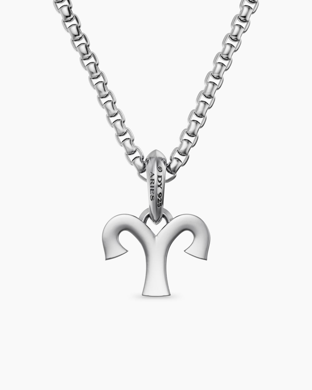 Mens Aries Amulet in Sterling Silver, 13.4mm