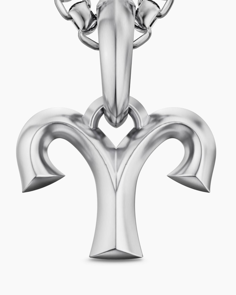 Mens Aries Amulet in Sterling Silver, 13.4mm