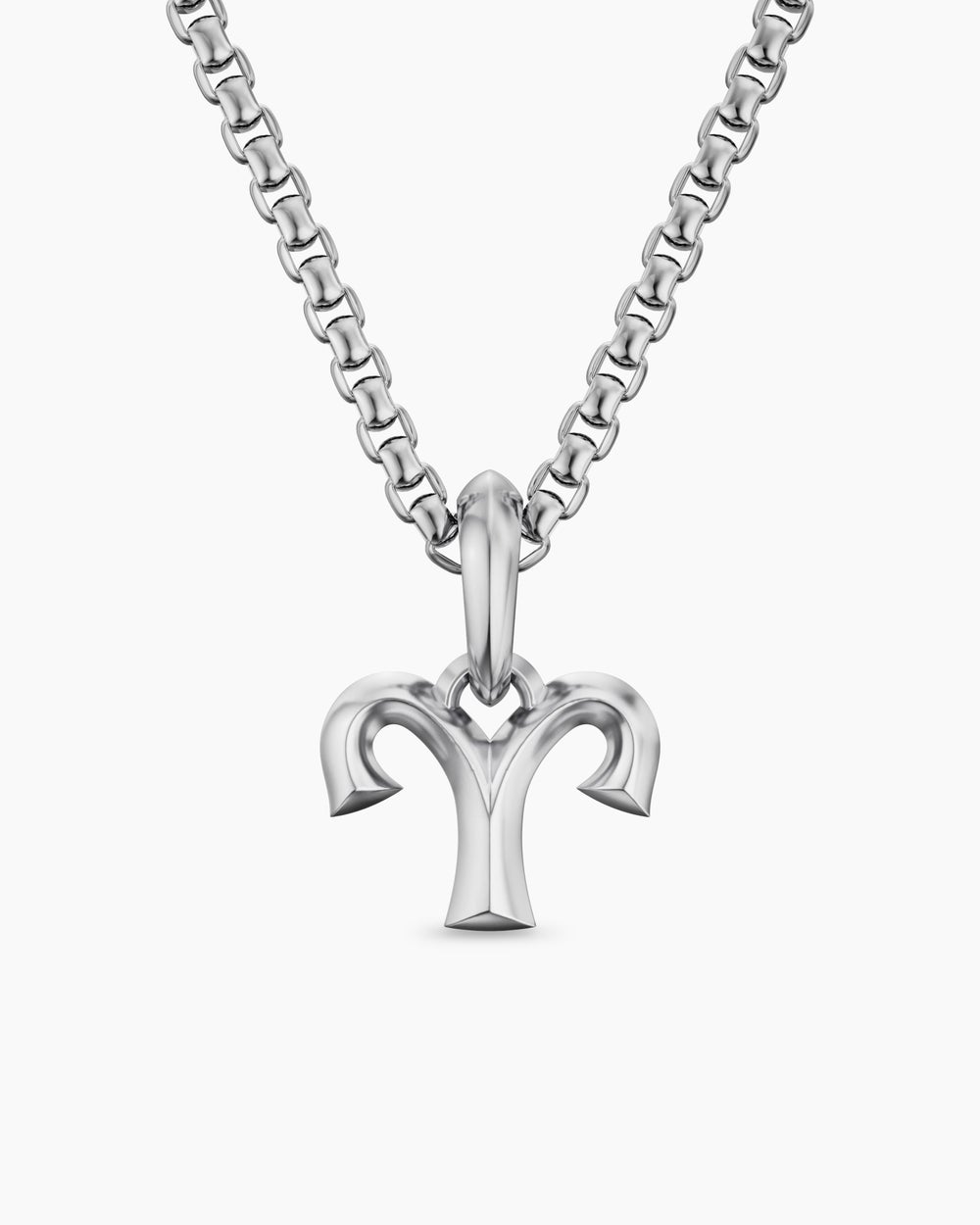 Mens Aries Amulet in Sterling Silver, 13.4mm