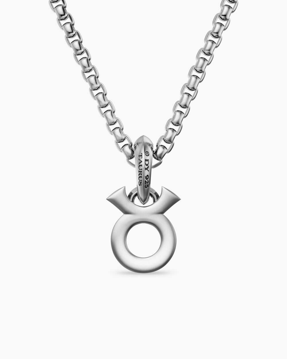 Mens Taurus Amulet in Sterling Silver, 14mm
