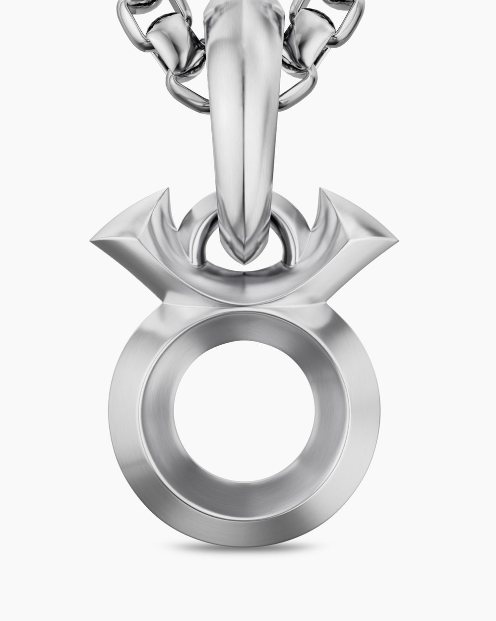 Mens Taurus Amulet in Sterling Silver, 14mm