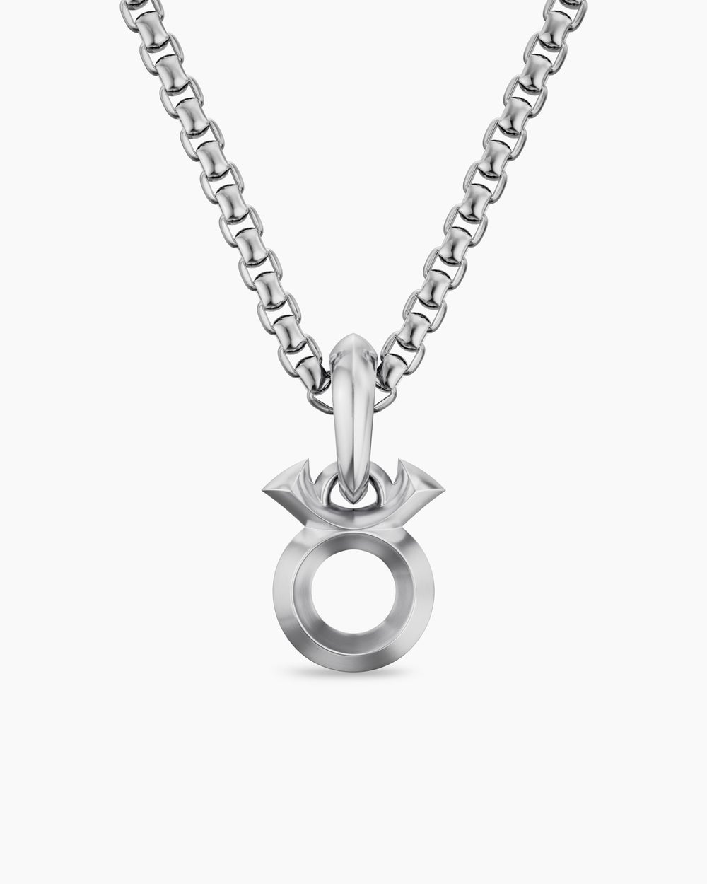 Mens Taurus Amulet in Sterling Silver, 14mm