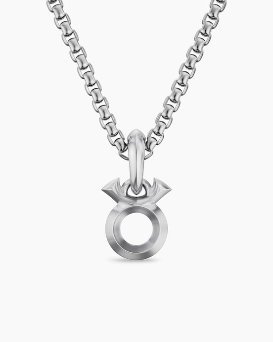 Taurus Amulet in Sterling Silver, 14mm