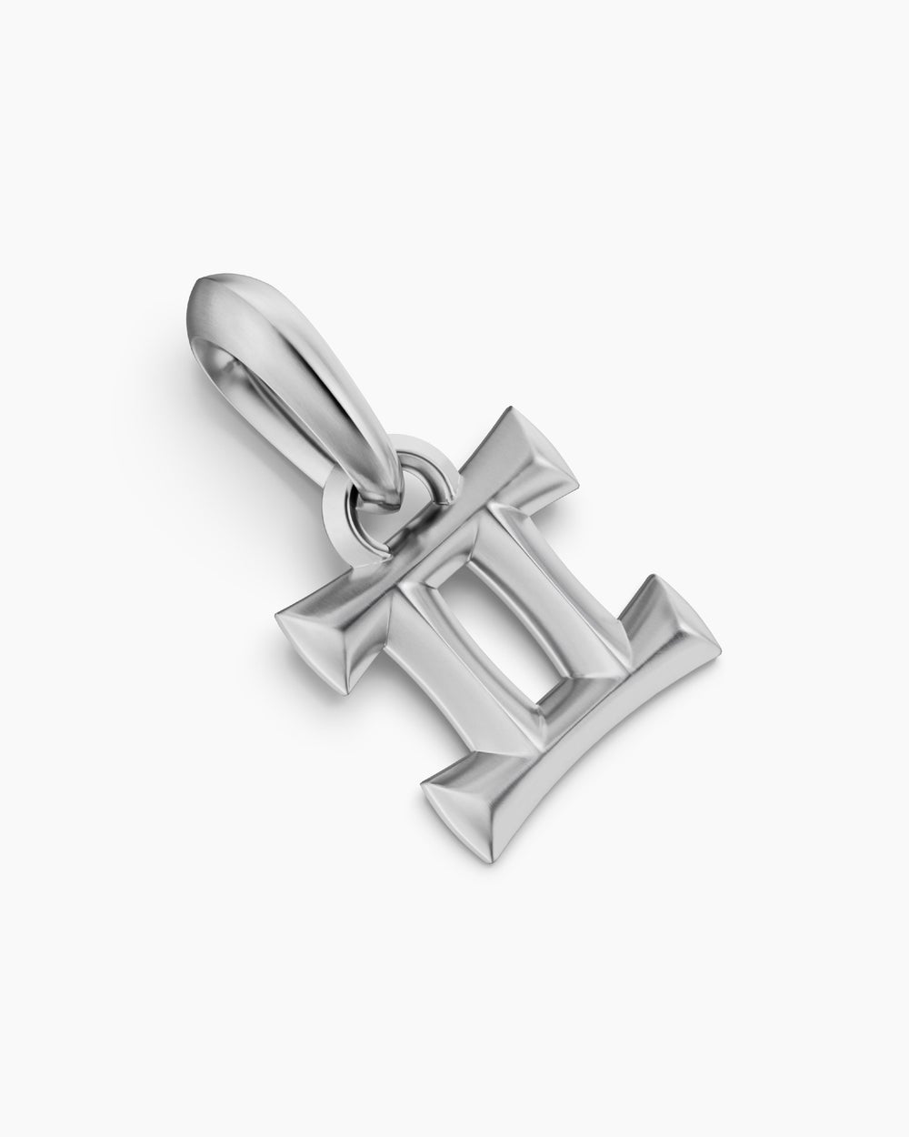 Mens Gemini Amulet in Sterling Silver, 14.8mm