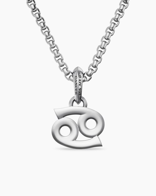 Mens Cancer Amulet in Sterling Silver, 16mm