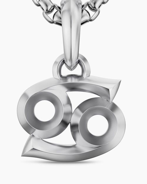 Mens Cancer Amulet in Sterling Silver, 16mm