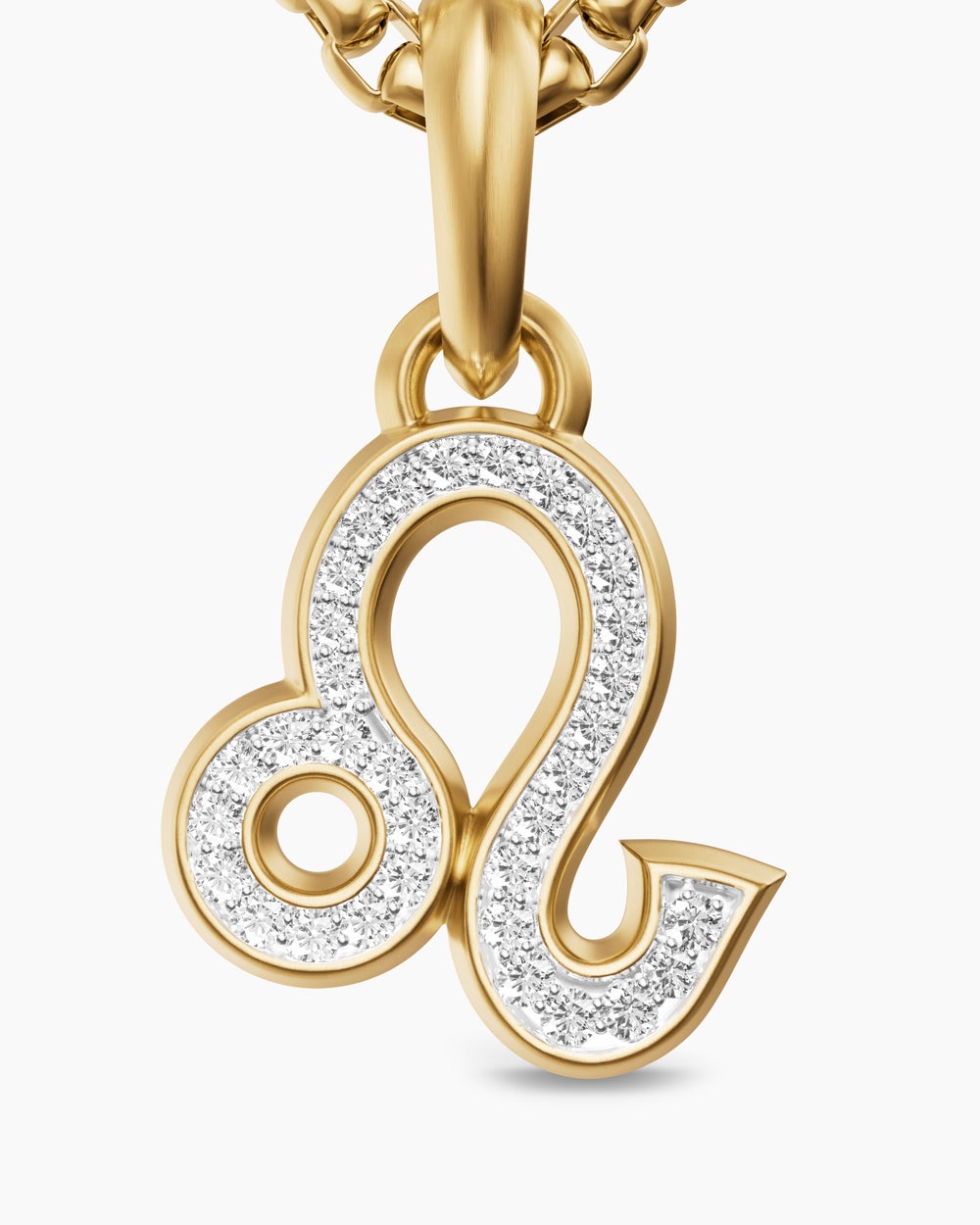 Amulette Lion en or jaune 18 carats avec diamants, 20 mm hommes