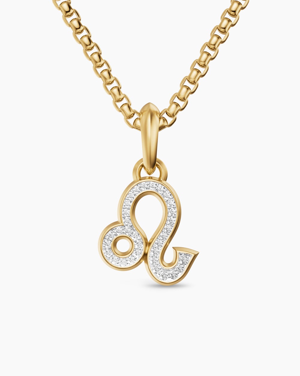 Amulette Lion en or jaune 18 carats avec diamants, 20 mm hommes