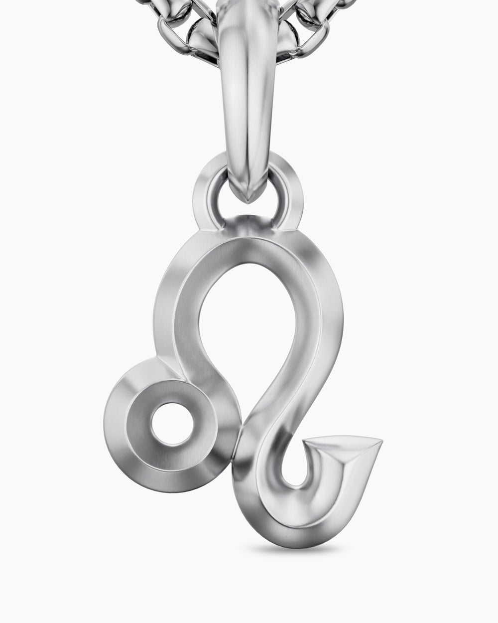 Mens Leo Amulet in Sterling Silver, 19.8mm