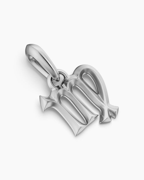 Mens Virgo Amulet in Sterling Silver, 18.2mm