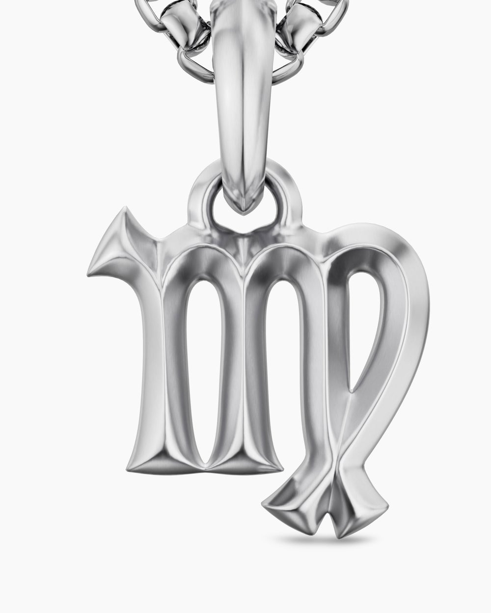 Mens Virgo Amulet in Sterling Silver, 18.2mm