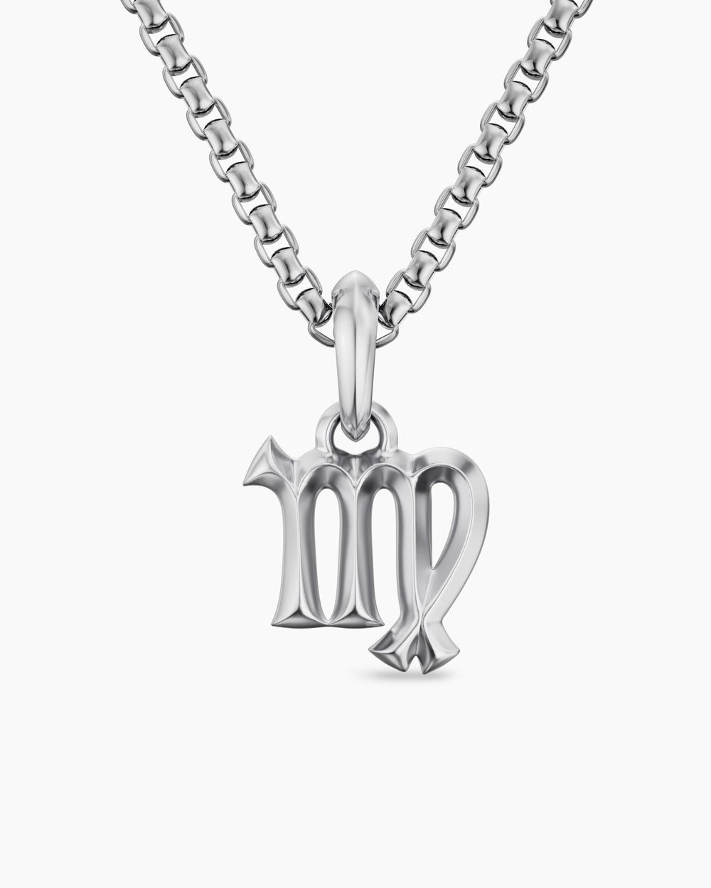 Mens Virgo Amulet in Sterling Silver, 18.2mm