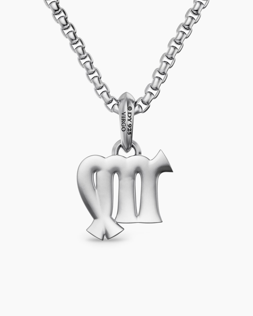 Mens Virgo Amulet in Sterling Silver with Diamonds, 16mm