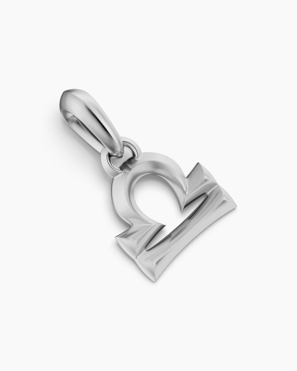 Mens Libra Amulet in Sterling Silver, 17.4mm