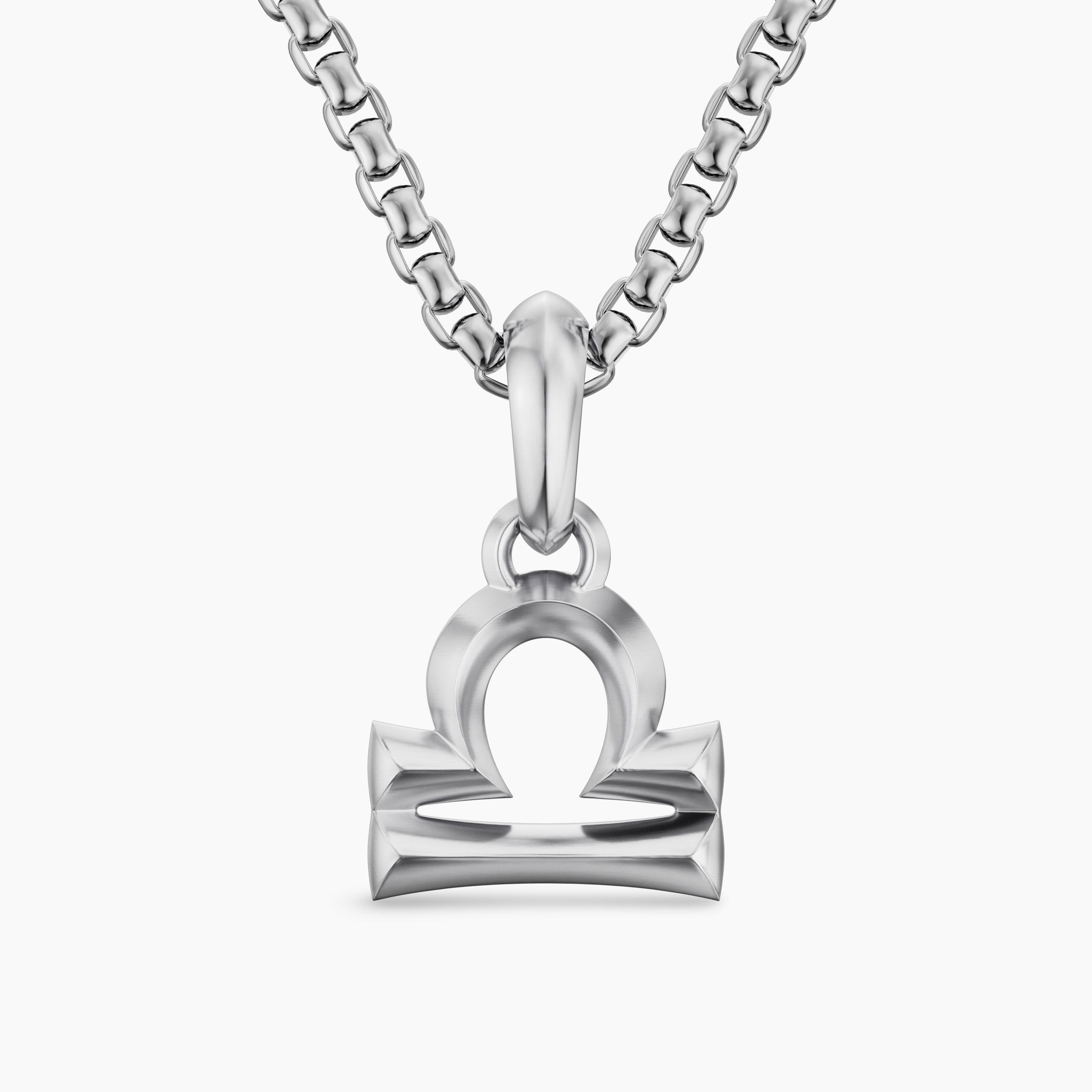 Mens Libra Amulet in Sterling Silver, 17.4mm