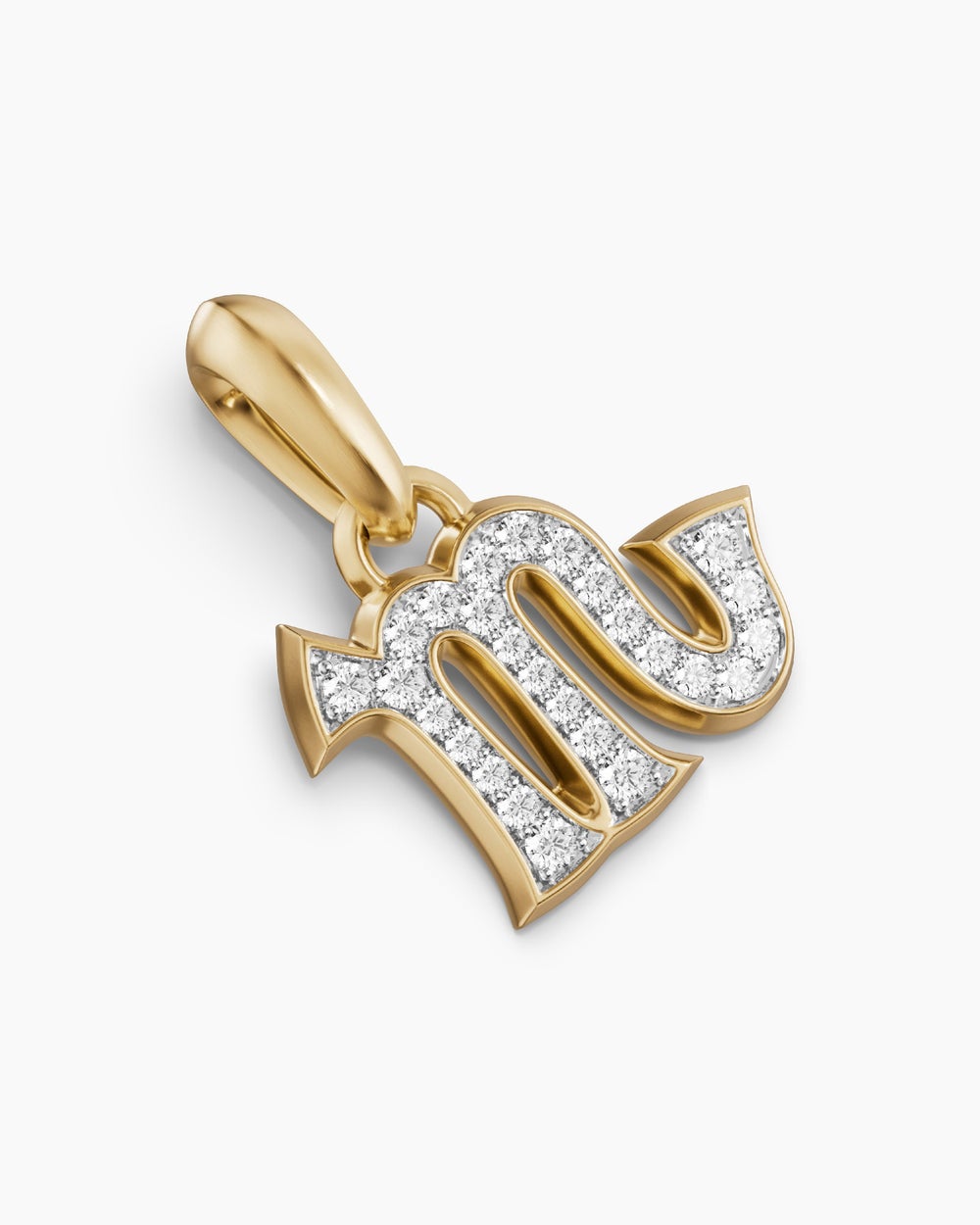 Mens Scorpio Amulet in 18K Yellow Gold with Diamonds, 16mm