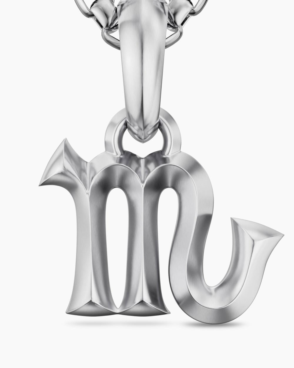Mens Scorpio Amulet in Sterling Silver, 15.7mm