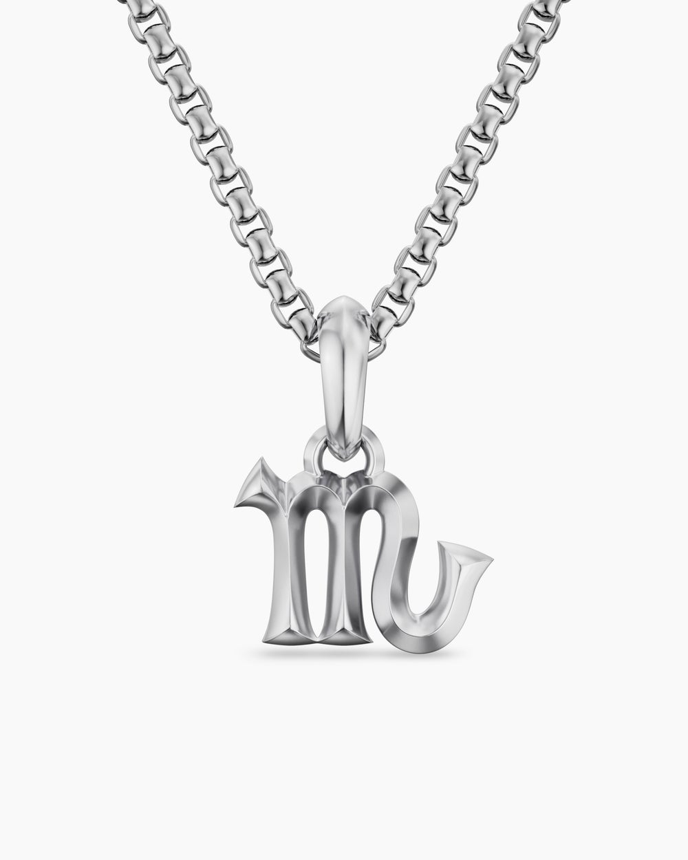 Mens Scorpio Amulet in Sterling Silver, 15.7mm
